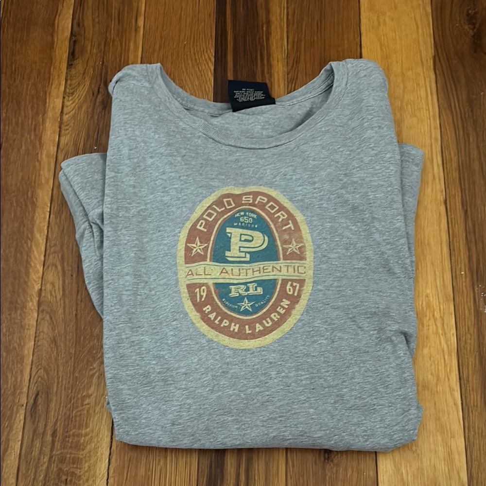 Polo by Ralph Lauren Gray Long Sleeve Tee